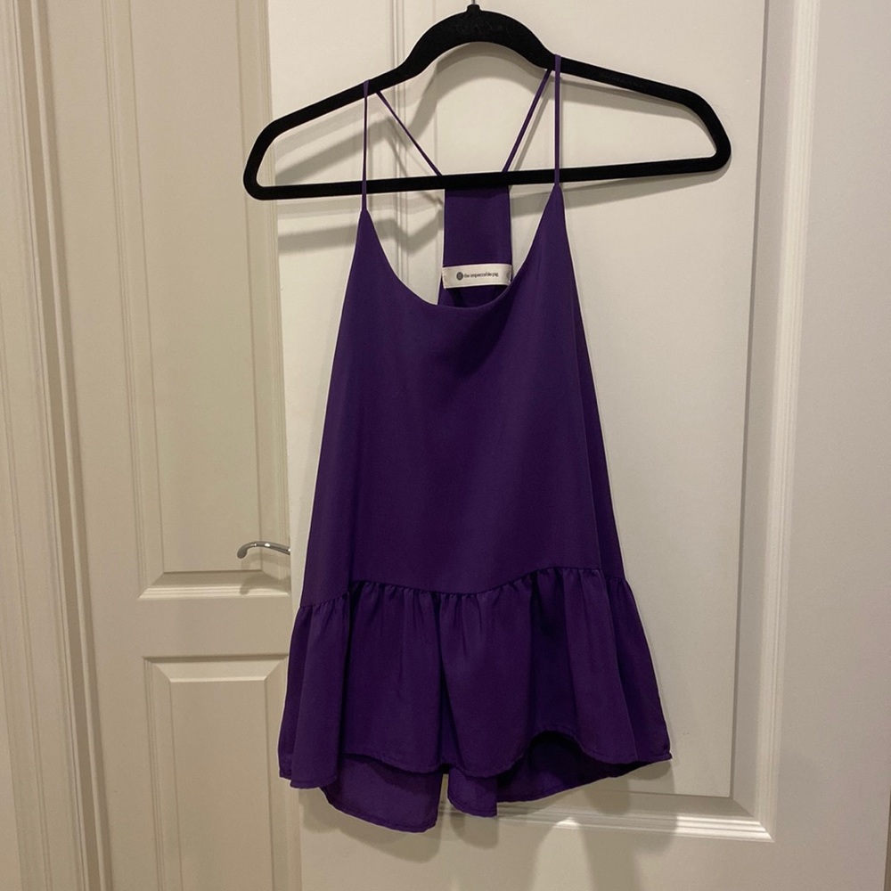 Purple Ruffle Top